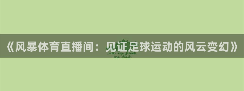 nba直播说球帝在线观看：《风暴体育直播间：见证足球运动的风云变幻》